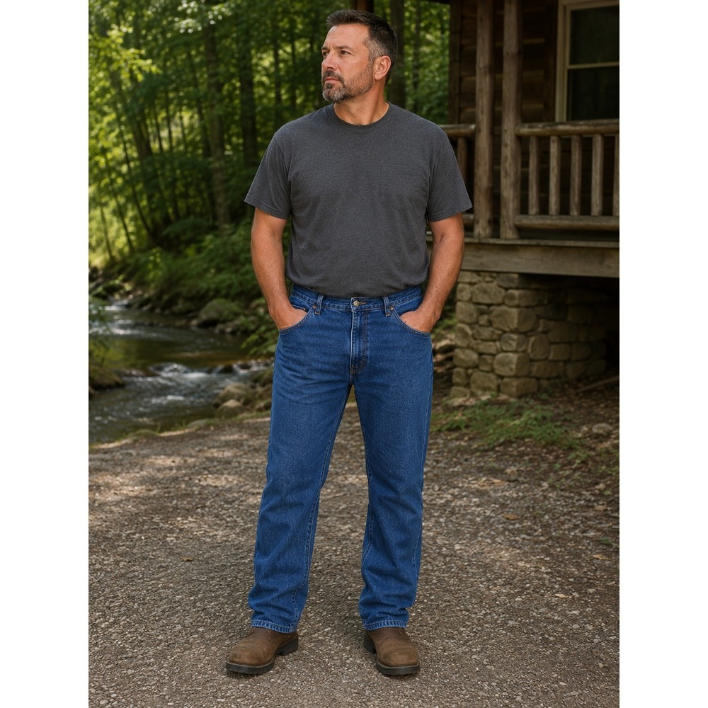 Levis 505 Regular Fit Mens Blue Denim‎ Jeans Straight Leg W38 L32 00505-4891